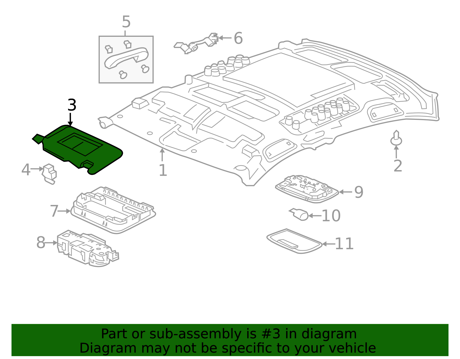 83280-TBA-A02ZB - Sun-Visor Assembly L *NH900L* (Mirror) (Deep