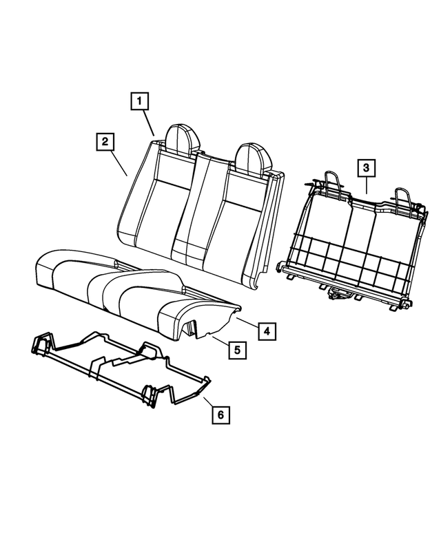 68024921AA - : Rear Seat Back Frame for Mopar Image