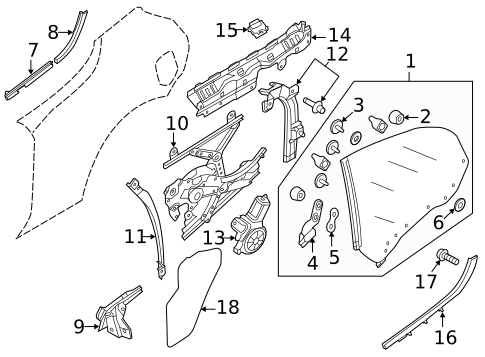 Glass & Hardware for 2012 Nissan Murano #0