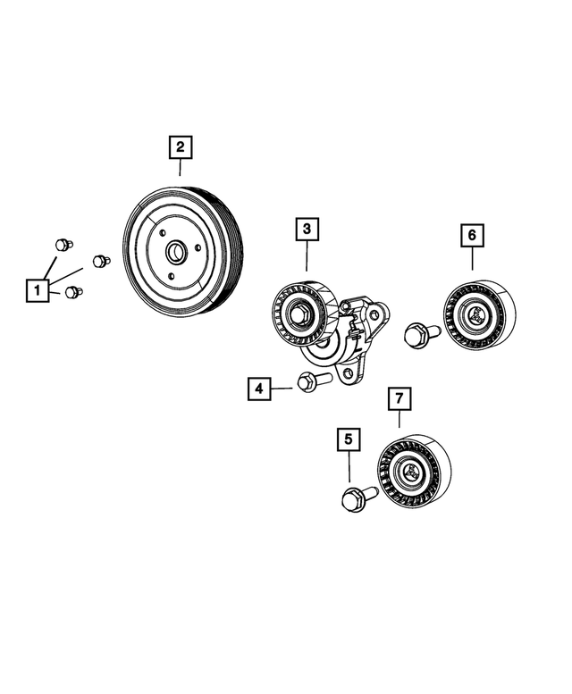 6509154AA - Cooling: Hex Flange Head Bolt for Mopar Image