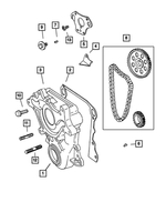 53021057 - Engine 5.9L Eight Cylinder: Chain Case Cover Gasket for Mopar Image