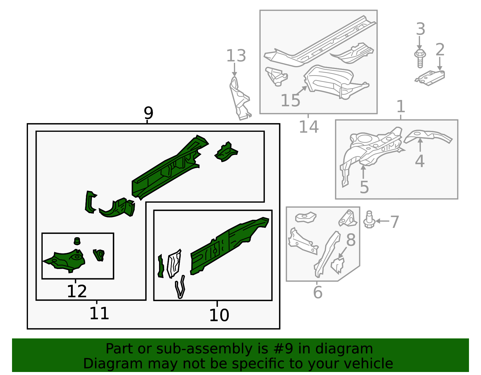 2013-2020 Subaru BRZ Rail Assembly 51620CA1319P | Subaru Parts Guys