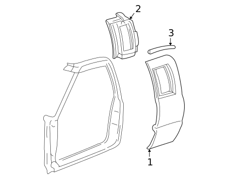 Side Panel & Components for 1995 GMC Sonoma #1