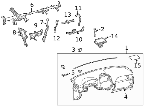 Instrument Panel for 2008 Toyota Sienna #0