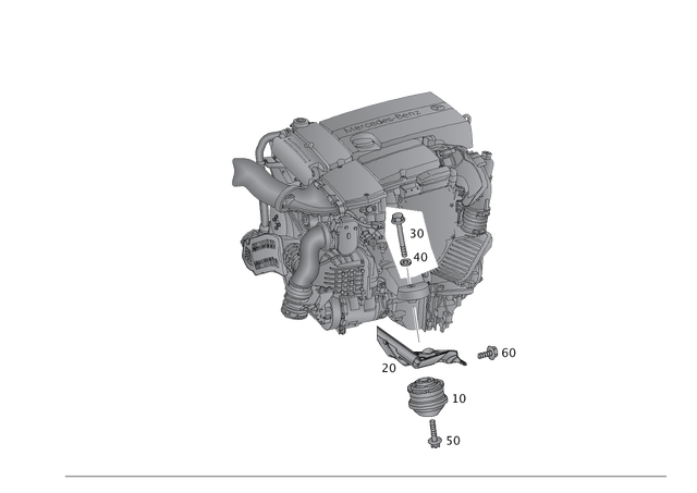 2029902201 - Engine Suspension: Hexagonal Head Screw for Mercedes-Benz Image image