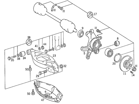 Rear Axle Mount for 1988 Mercedes-Benz 260E #0