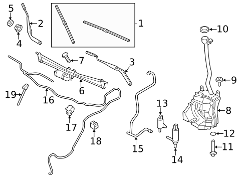 Wiper & Washer Components for 2014 Mini Cooper Countryman #0