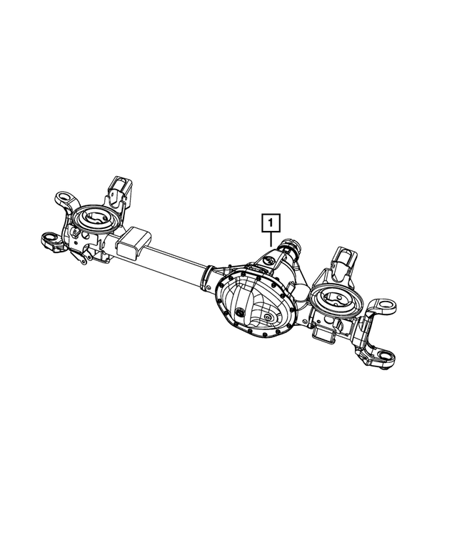 68217032AB - Front Axle; American Axle 235 MM Single Rear Wheel; Differential and Drive Line: Service Front Axle for Mopar Image