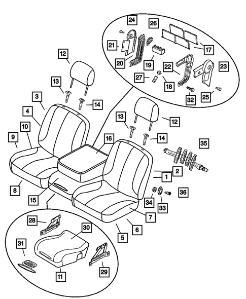 Front Seats and Attaching Parts for 2005 Dodge Ram 1500 #6