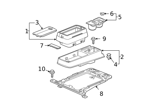 Console for 2010 Honda Element #0