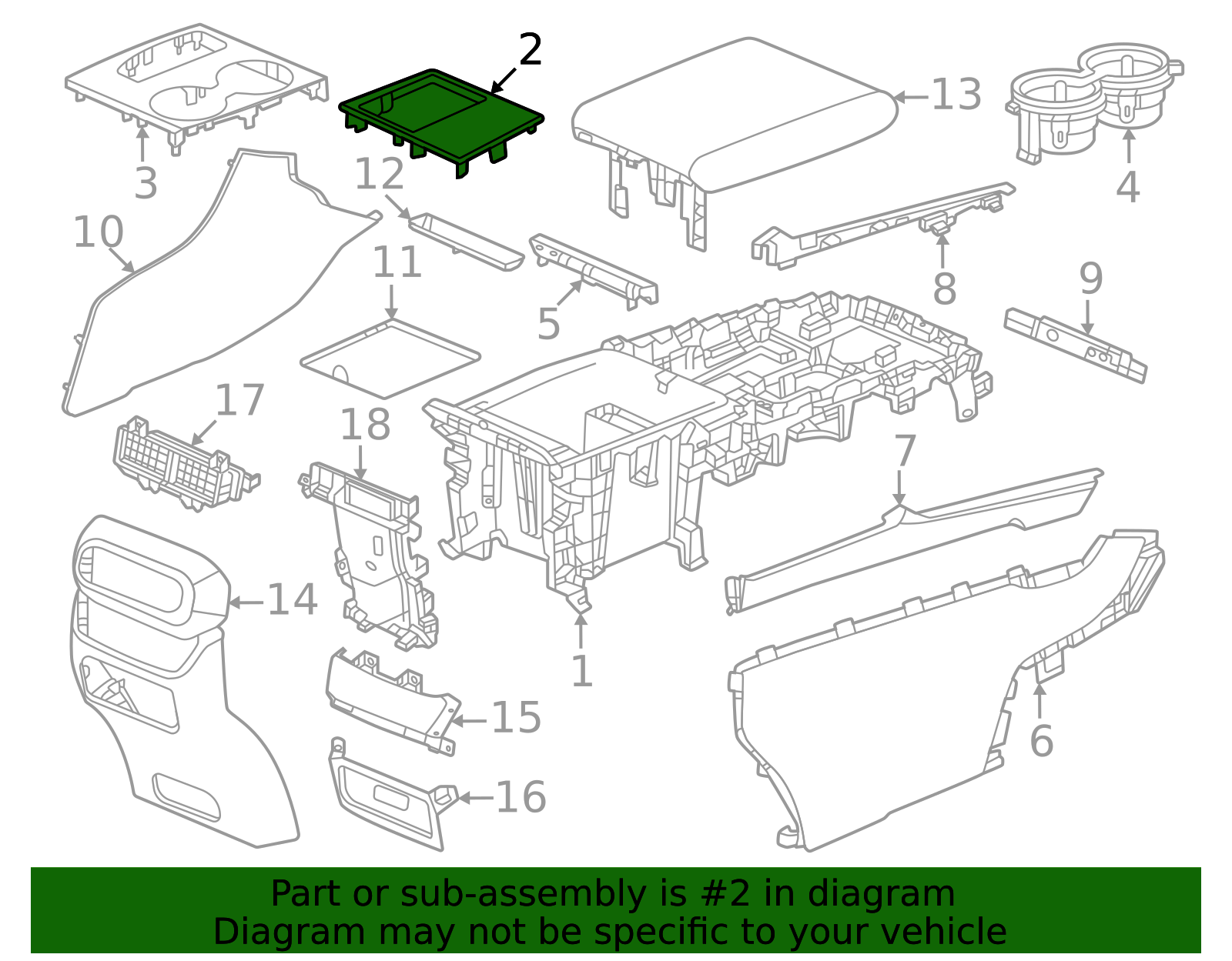 2024-2025 Honda Tray 77297-T6Z-A11ZA | Honda Factory Parts