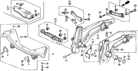 Rear Lower Arm for 1988 Honda Civic #0