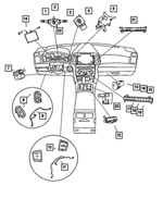 4685719AB - Electrical: Ignition Switch for Chrysler: 300, Pacifica, Town &amp; Country, Voyager | Dodge: Caravan, Charger, Grand Caravan, Magnum | Jeep: Commander, Grand Cherokee Image