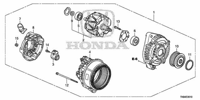Alternator (Denso) for 2011 Honda Odyssey #0