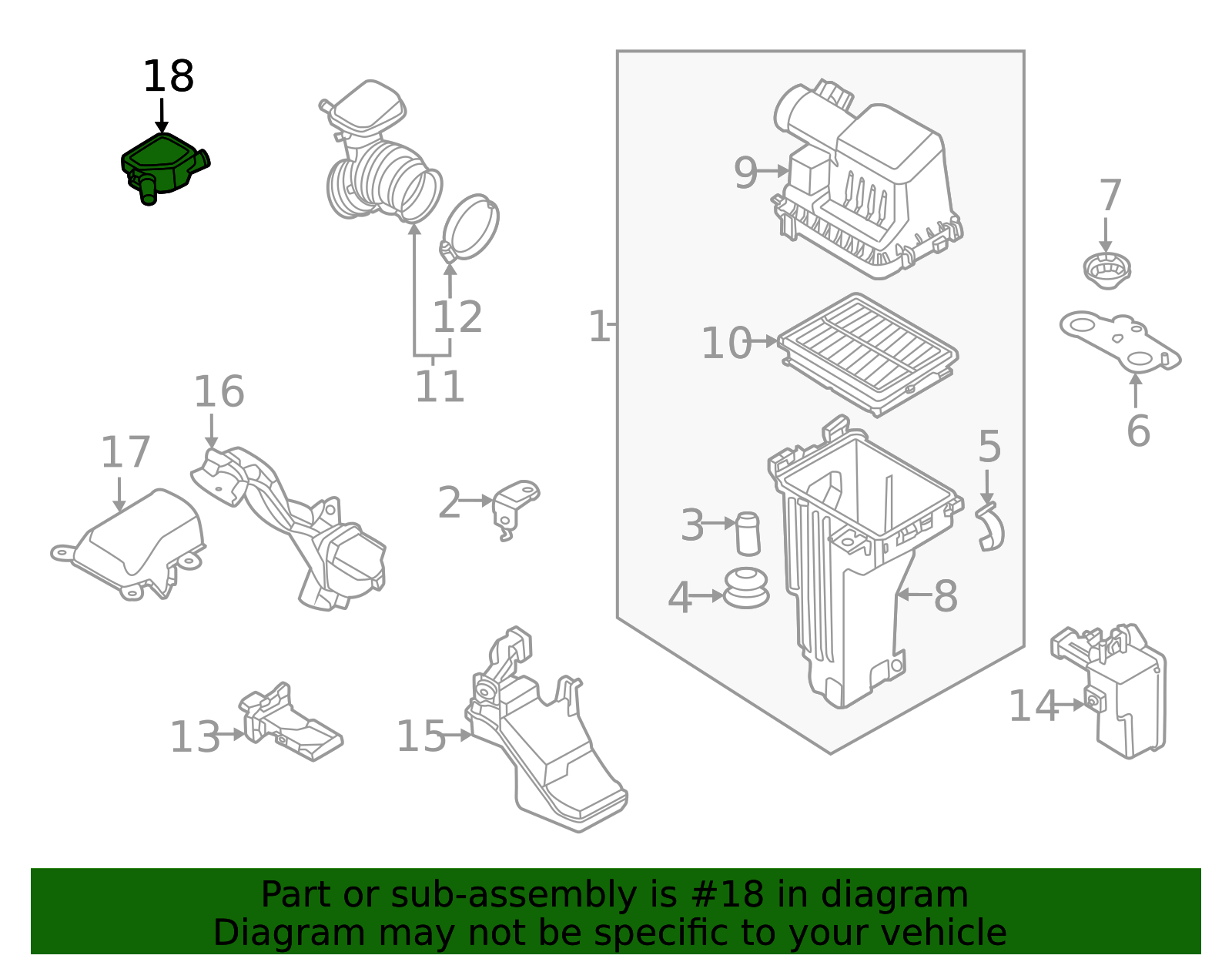 2022-2024 Nissan Versa Engine Air Intake Resonator 16585-5EA0B | OEM ...