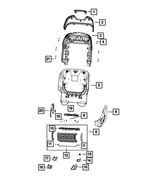 6SM131A5AD - Interior Trim: Front Seat Back Panel for Jeep: Grand Cherokee, Grand Cherokee L Image