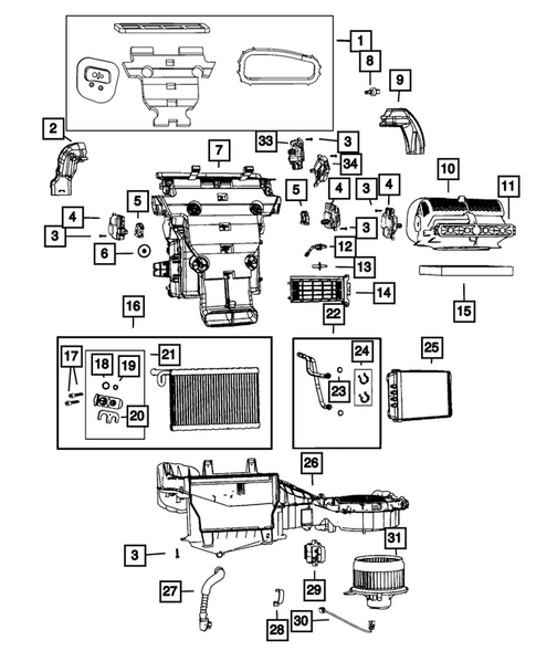 Air Conditioner and Heater Units for 2019 Jeep Grand Cherokee #0