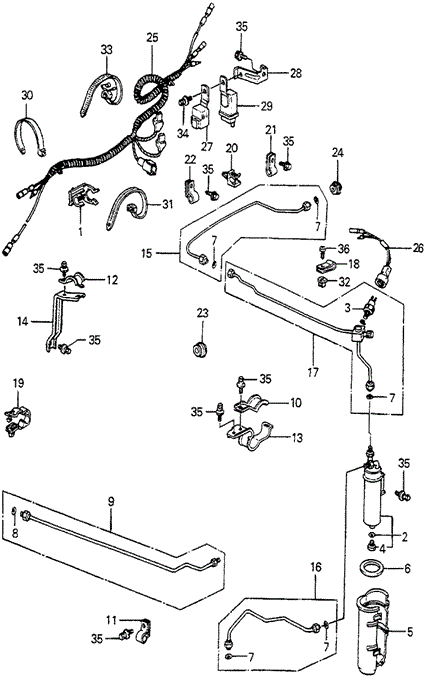 A/C Hoses - Pipes (Sanden) for 1984 Honda Accord #0