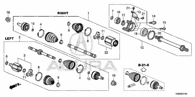 Driveshaft - Half Shaft (2) for 2014 Acura ILX #0