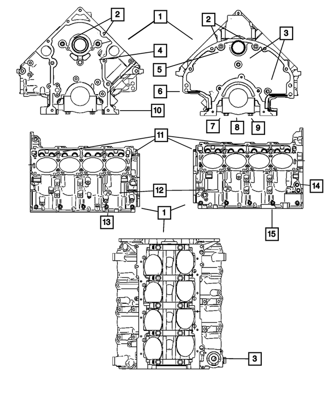 68061157AC - 5.7L Gas; Engine: Short Block Engine for Mopar Image