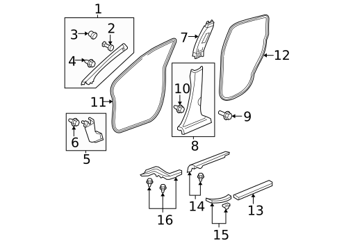 Interior Trim - Pillars for 2007 Honda CR-V #0