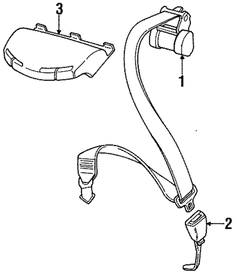 Rear Seat Belts for 1998 BMW 328i #1