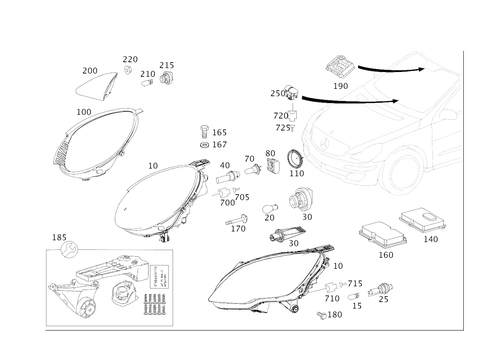 Front Illumination for 2006 Mercedes-Benz R500 #0