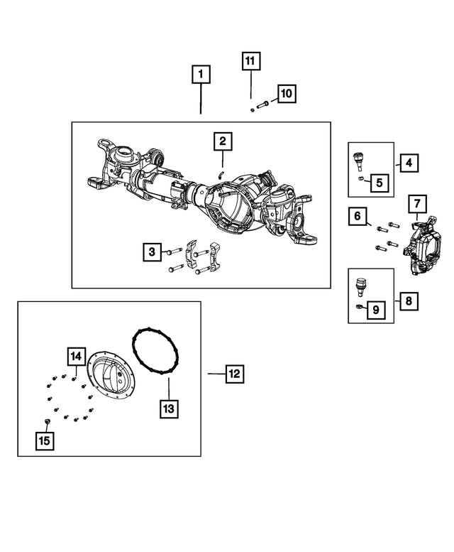 68644724AB - Differential and Drive Line: Axle Housing for Mopar Image