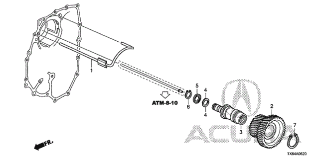 AT Idle Shaft (5AT) for 2015 Acura ILX #0