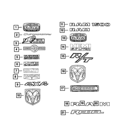 Nameplates for 2016 Ram 1500 #0