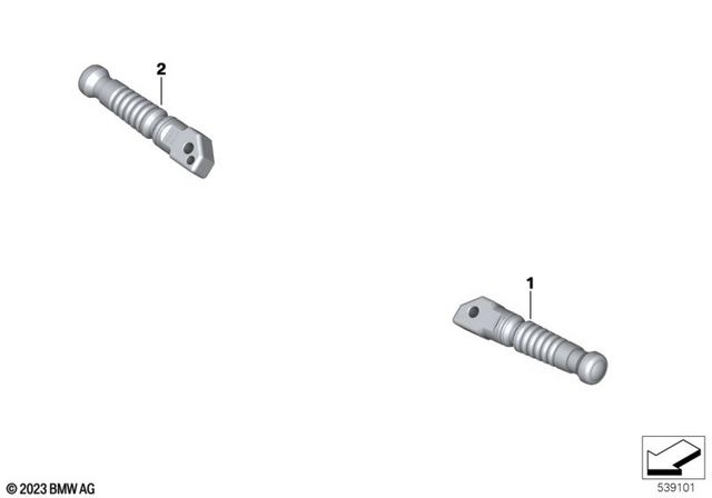 46711542057 - Design: Footrest, Rear Left - Shadow for BMW-Motorrad Image image