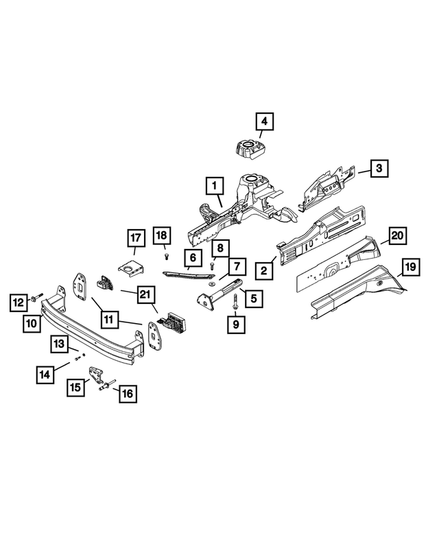 6106668AA - Frame, Bumper and Fascia: Washer for Mopar Image