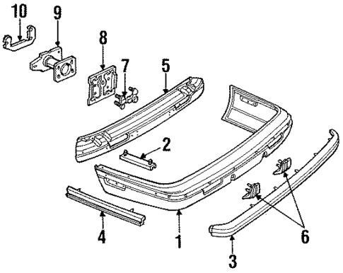 Bumper & Components - Rear for 1992 Buick Riviera #0