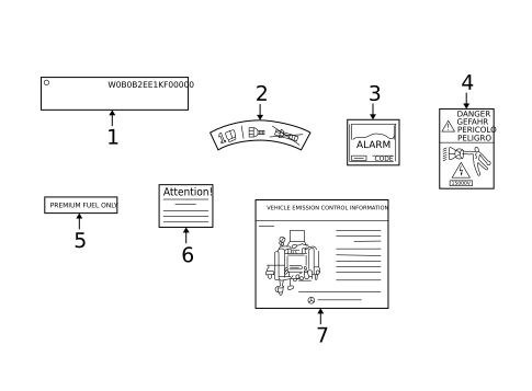 Labels for 2003 Mercedes-Benz C 230 #1
