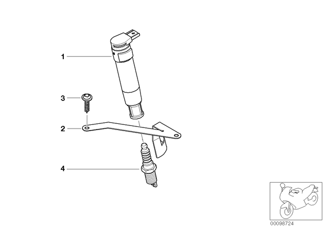 12137715852 - Engine Electrical System: Ignition Coil Grommet, Black -  for BMW-Motorrad Image