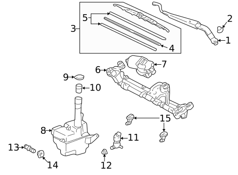 Wiper & Washer Components for 1999 Lexus ES300 #0