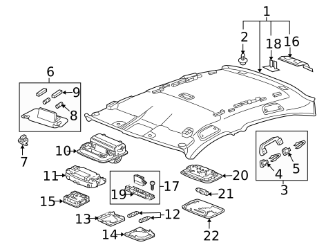 Interior Trim - Roof for 2017 Honda Accord #3