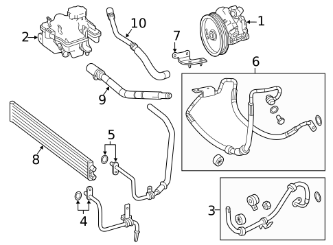Power Steering Hoses, Pumps, & Related Components for 2011 Mercedes-Benz E63 AMG #0