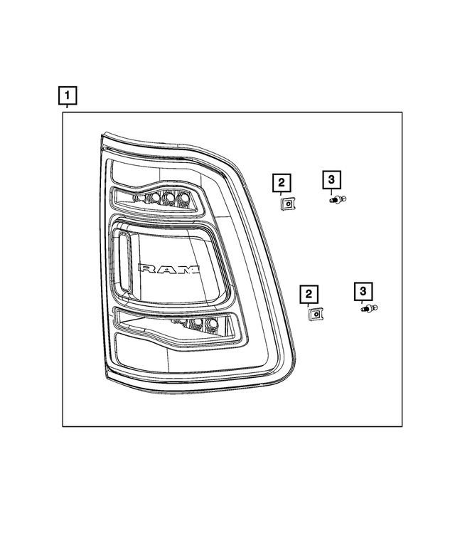 68531051AB - Electrical: Tail Lamp, Left for Mopar Image