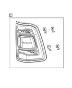 68531050AB - Electrical: Tail Lamp, Right for Mopar Image