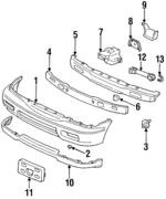 71130SV4A00 - Body: Bumper Impact Bar for Honda: Accord Image