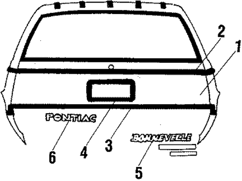Tail Gate for 1984 Pontiac Bonneville #0