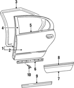 4897976AA - Body: Door Shell for Chrysler: LHS, New Yorker Image