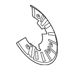 7L5615311B - Brakes: Splash Shield for Volkswagen: Touareg Image
