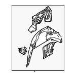 4K4810364A - Body: Inner Wheelhouse for Audi: e-tron S Sportback, e-tron Sportback, Q8 e-tron Sportback, SQ8 e-tron Sportback Image