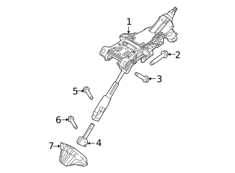 Steering Column Assembly for 2021 Ford Transit Connect #0