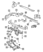 4860530AB - Frames and Bumpers: Front Side Rail To Sill Reinforcement, Right for Chrysler: Town &amp; Country, Voyager | Dodge: Caravan, Grand Caravan Image