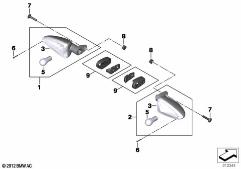 Turn Signals, Rear for 2015 BMW-Motorrad G 650 GS Sertao #0