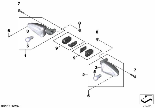 63237723439 - : Adapter For Turn Signal Mount for BMW-Motorrad Image