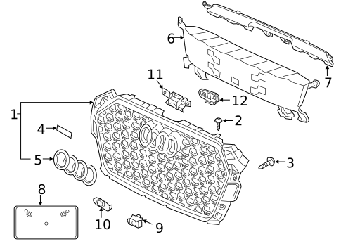 Grille & Components for 2019 Audi RS5 Sportback #0